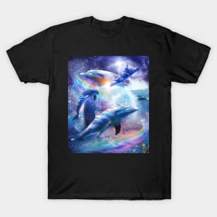 Galaxy Dolphin - Dolphins In Space T-Shirt